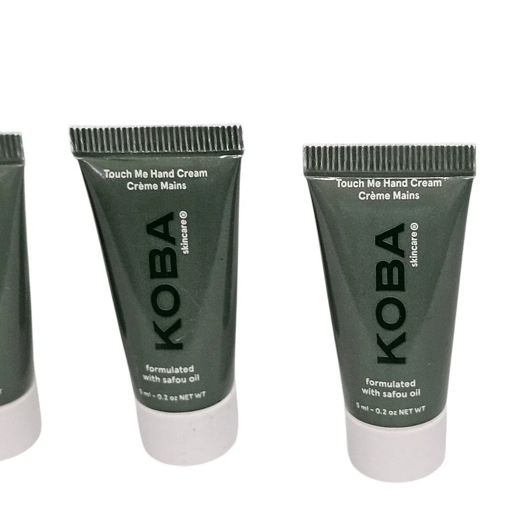 3 x KOBA Skincare Touch Me Hand Cream Safou Oil Moisturizing Travel Size 0.2oz